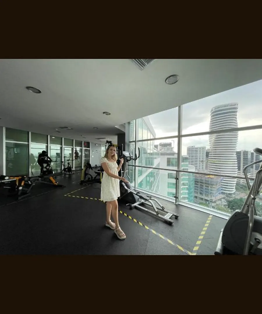 Ecusuites Family Riverfront 1 Best View Santa Ana Airport 과야킬 아파트